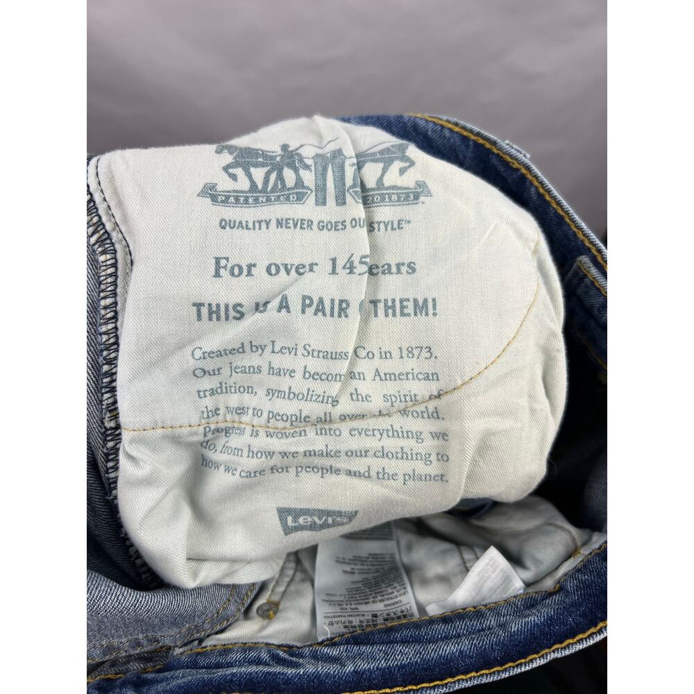 Levi’s 505 Regular Fit Blue Denim Jeans Straight Leg Classic Vintage - Picture 10 of 11